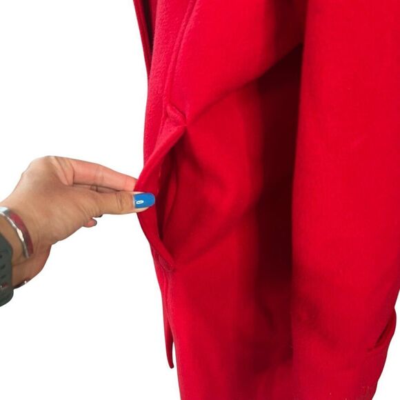 L.L. Bean Women's Bellandi Wool Pea Coat Red Size 18 Regular - Picture 4 of 8